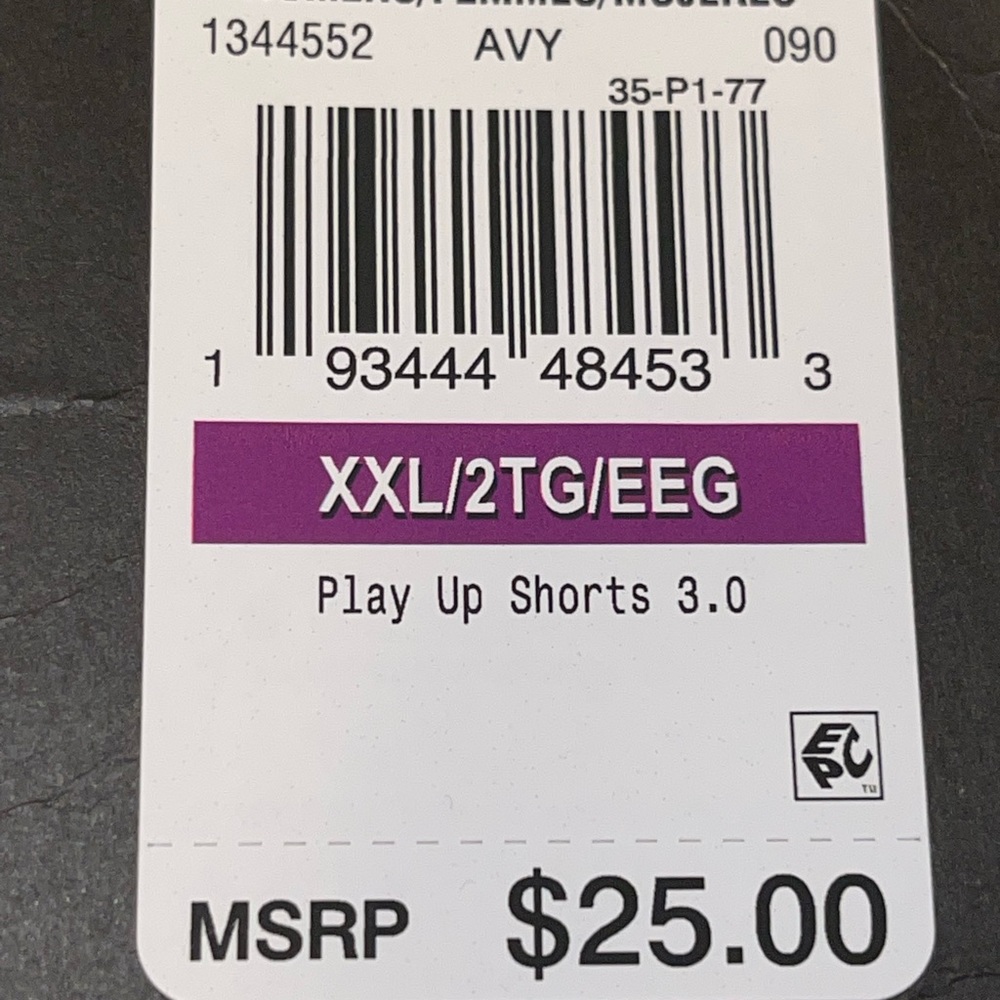 Women's UA Play Up Shorts‎ 3.0 Twist XXL plus size NWT gray and black - Picture 10 of 13